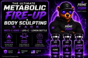 Metabolic Fire-Up & Body Sculpting Stack ​MOTS-C 40MG + LIPO – C + LEMON BOTTLE